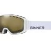 Sinner MOHAWK Skibril Goggle Met Sintec-trans Plus Lens Wit -Skiuitrustings Winkel 28 0 sinner mohawk skibril goggle met sintec trans plus lens wit sigo 167 30a pc1